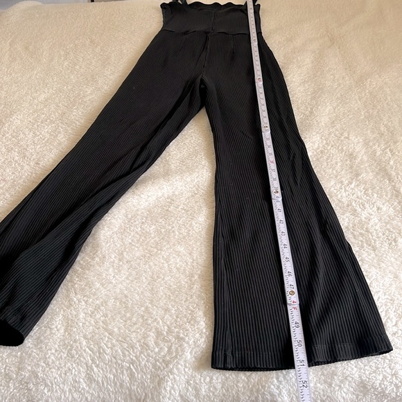 Reformation‎ Ribbed Knit Wide-Leg Jumpsuit Black XS - Picture 9 of 13